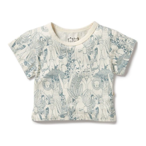 Wilson+Frenchy Organic Cotton Tee - Hello Friends (0-3 Months, 4-6 kg)
