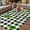 Green Black, variant on St. Patrick's Day Outdoor Rug for Patio/Deck/Porch, Non-Slip Large Area Rug 4 x 6 Ft, Spring Lucky Shamrock Black White Plaid Indoor Outdoor Rugs Washable Area Rugs, Camping Rug Carpet Runner