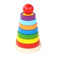 thumbnail image 1 of EeaseMX juego de torre de arcoíris de madera para niños, juguete educativo para clasificar formas., 1 of 8