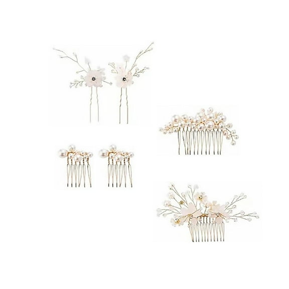 MEIBUTYUP 6Pcs Hair Accessories for Weddings Bridal Headpieces Assorted Color Decorative Comb