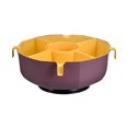 thumbnail image 2 of Cesta de frutas, plato giratorio de doble capa para olla caliente, rejilla múltiple para el hogar (rojo vino L) Likrtyny Libre de BPA, 2 of 4