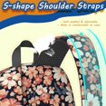 thumbnail image 5 of Pioneer Flower Floral Print Pattern 17" School Backpacks for Teens,Waterproof Oxford Fabric,S-Shape Padded Straps for School,Travel,Hiking,Camping, 5 of 5