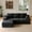 Black, variant on U-Shape Modular Sectional Sofa, Compressed Corduroy Sleeper Couch for Living Room & Bedroom, Space-Efficient, No Assembly Required – Gray