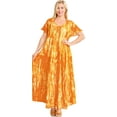 thumbnail image 2 of HAPPY BAY Women's Loose Flowy House Wear Swing Dresses L-XL Orange-AC815, 2 of 4