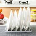 thumbnail image 4 of Tomorotec Dish Plate Storage Drainboard 2-Pack, Alloy Steel Kitchen Pot Lid Holder Dish Plate Drying Rack Drainer Stand Multifunctional Cabinet Organizer, 4 of 9