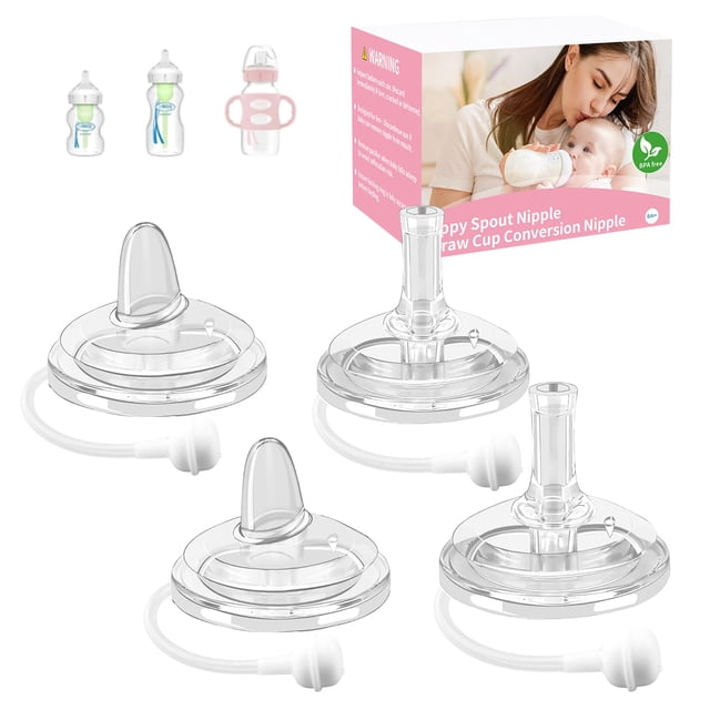 Sippy Cup para pezones y pajita compatibles con Dr. Brown's, 4 unidades