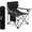 Black-1pc, variant on Camping Chairs for Adults, Padded  Camping Chair Heavy Duty 500LBS, Portable Lawn Chair with Cup Holder, Side Pocket&Bag for Outdoor Camping/Beach/Picnic/Fishing, Black