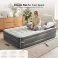 thumbnail image 2 of Honeydrill Twin Size 15" Air Mattress with Headboard, Airbed Inflatable Couch with Pump, 2 of 6