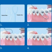 Floss Threaders,Deep Clean Floss for Braces, Bridges, and Implants