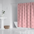 thumbnail image 2 of Pink Geometric Lattice Pattern Shower Curtain 72"x72" ,Bathroom Decorative Shower Curtains Set with 12 Hooks,Modern Waterproof Washable Shower Curtain, 2 of 6