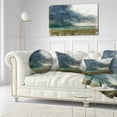 thumbnail image 3 of Designart Sea before Storm Watercolor - Landscape Printed Throw Pillow - 12x20, 3 of 5