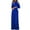 Blue, variant on Womens Jumpsuits Summer Womens Fashion Wide Leg Pants Solid Short Sleeve V-Neck Tops Jumpsuits White XL