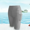 thumbnail image 4 of Likimi Yoga Shorts For Women High Waist Workout Solid Color Stretchable Shorts With Pockets Grey Size 2Xl, 4 of 4