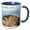 Blue/White, variant on 3drose, Italy, Sicily, Messina Prov. Caronia, Built Around a Norman Castle., 11oz Magic Transforming Mug