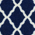 thumbnail image 5 of Ottomanson Non-Slip Rubberback Moroccan Trellis 8.5" x 26" Indoor Stair Treads, 7 Pack, Navy, 5 of 12