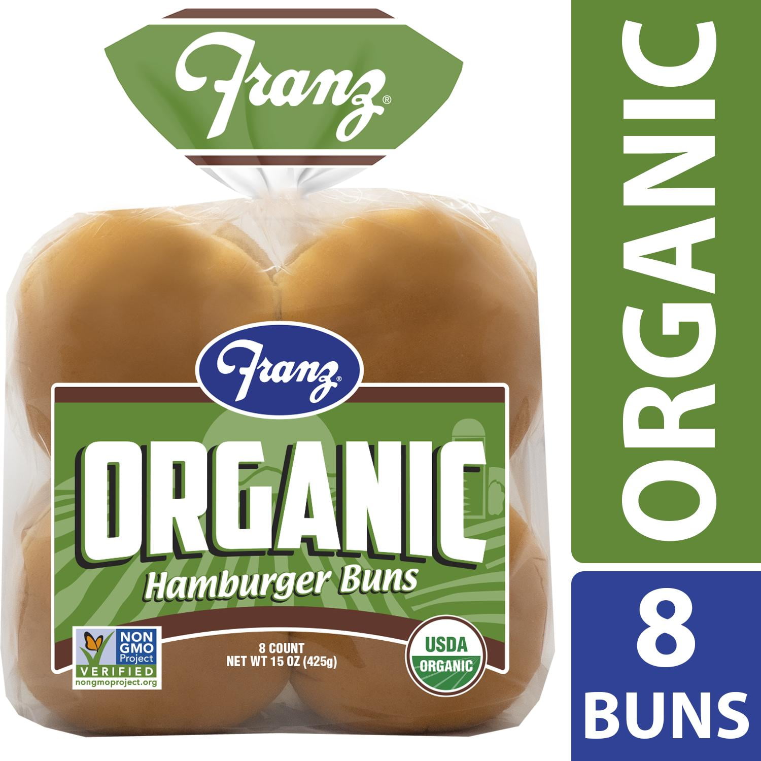 Franz Organic Hamburger Bun Cluster 8's