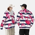 thumbnail image 6 of Gaeub Pink Flamingos Men's and Women's UPF 50+ Long-Sleeved Sun Protection Clothing, Fishing Shirt Long Sleeve Zip - 3X-Large, 6 of 9