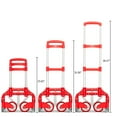thumbnail image 5 of IVV Folding Hand Truck, Aluminum Foldable Dolly Cart, Heavy-Duty Luggage Trolley Cart with Telescoping Handle and Rolling Swivel Wheels for Home, Office, Shopping, Travel (Red), 5 of 10