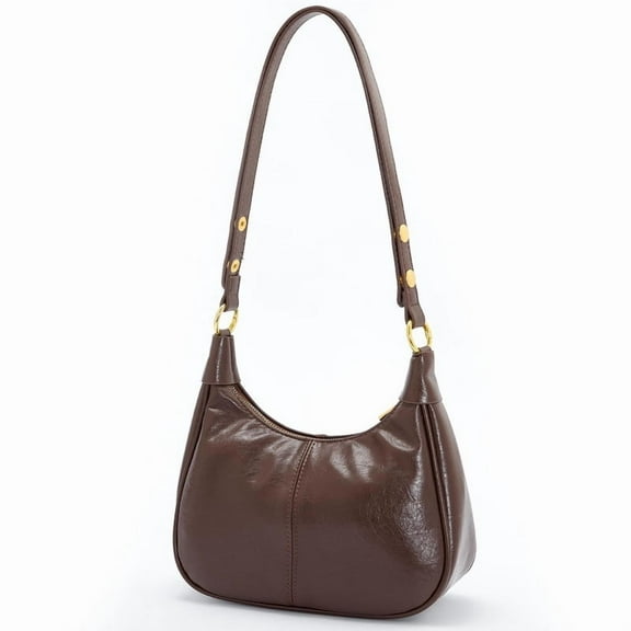 AOUNQ Shoulder Bags for Women Small Hobo Bags Crescent Shaped Cute Retro Tote Handbag Mini Clutch Purse with Zipper Closure