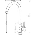 thumbnail image 5 of Dispensador de agua potable JM grifo de cocina en latón cepillado, 5 of 5