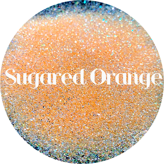 Glitter Heart Co. Glitter - High Quality Polyester Glitter - 2oz Bottle - Sugared Orange - Iridescent Orange