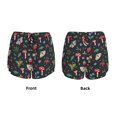 thumbnail image 3 of Balery Forest Flora and Insects Pantalones cortos deportivos para mujer con forro y dos bolsillos, elásticos, para entrenamiento, gimnasio, yoga-Small, 3 of 7