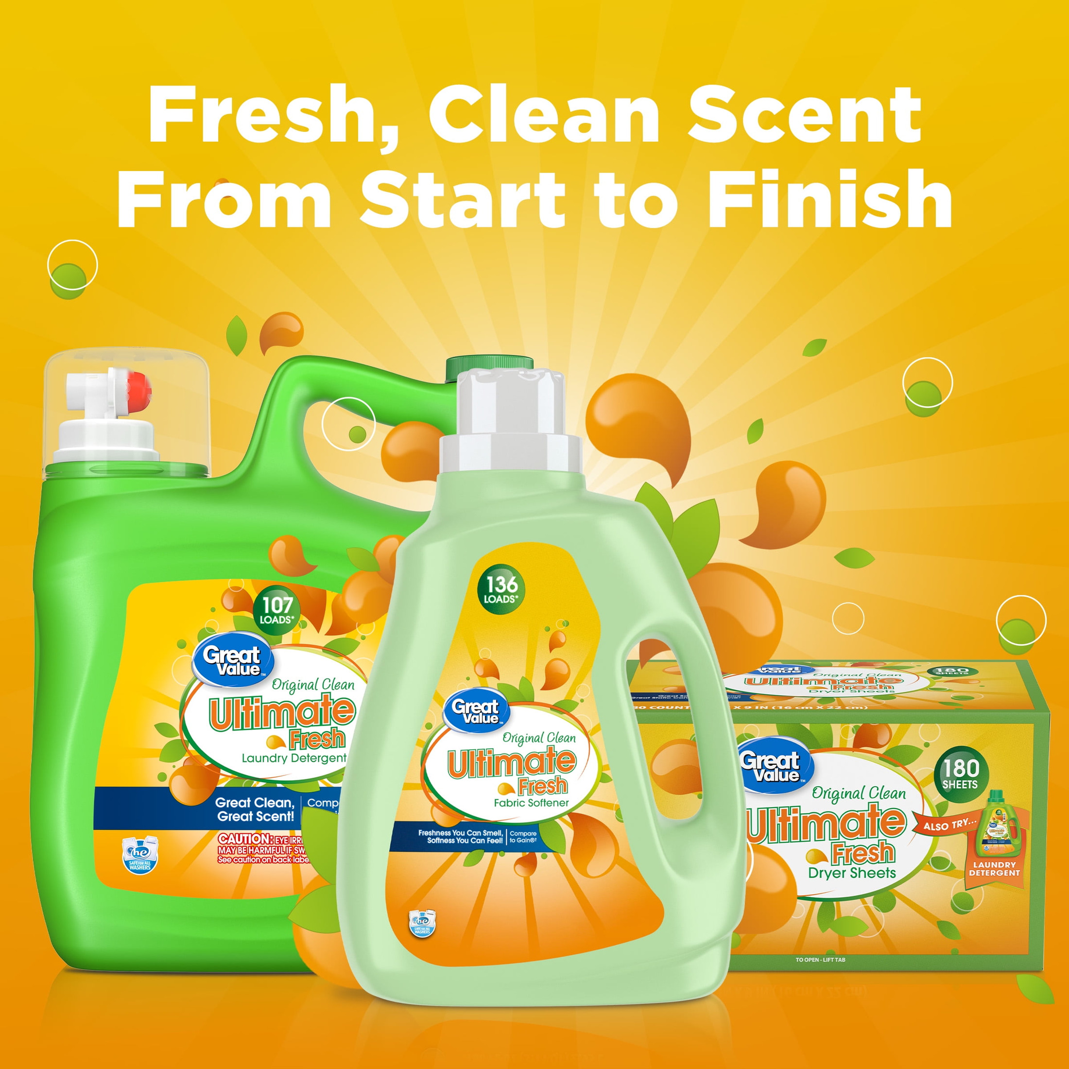 Great Value Ultimate Fresh Fabric Softener 100 fl oz photo 3