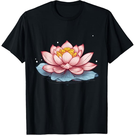 Exquisite and comfortable-Lotus Design for Women Men Flower Graphic T-Shirt