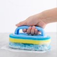 thumbnail image 3 of Esponja de limpieza con mango, esponja para fregar azulejos de bañera para baño y cocina (2 uds., azul), 3 of 5