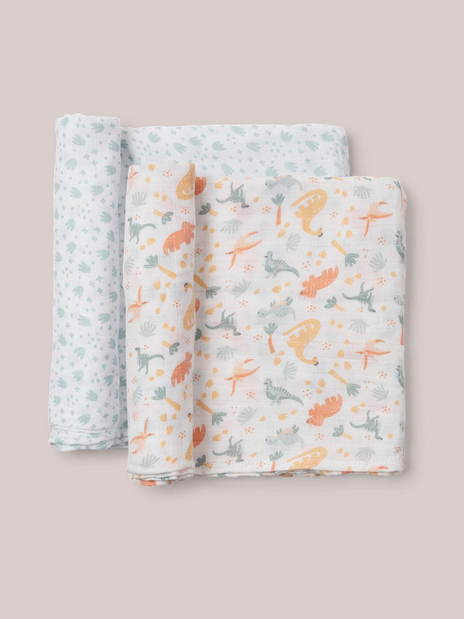 JuJuBe x Studio Oh! 2-Pack Square Swaddle Blanket Set - Roarsome