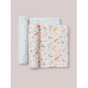 JuJuBe x Studio Oh! 2-Pack Square Swaddle Blanket Set - Roarsome