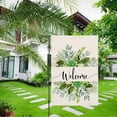 thumbnail image 3 of Leaves Floral Welcome Garden Flag 12×18 Double Sided, Burlap Small Vertical Yard Flag, Spring Summer Seasonal Outdoor Decor for Garden Yard Farmhouse, 3 of 5