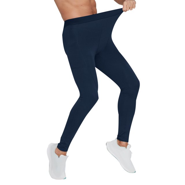 cfhntfmh Men's Compression Pants Soft Stretch High Waisted Athletic Leggings Comfy Workout Yoga Base Layer Bottoms