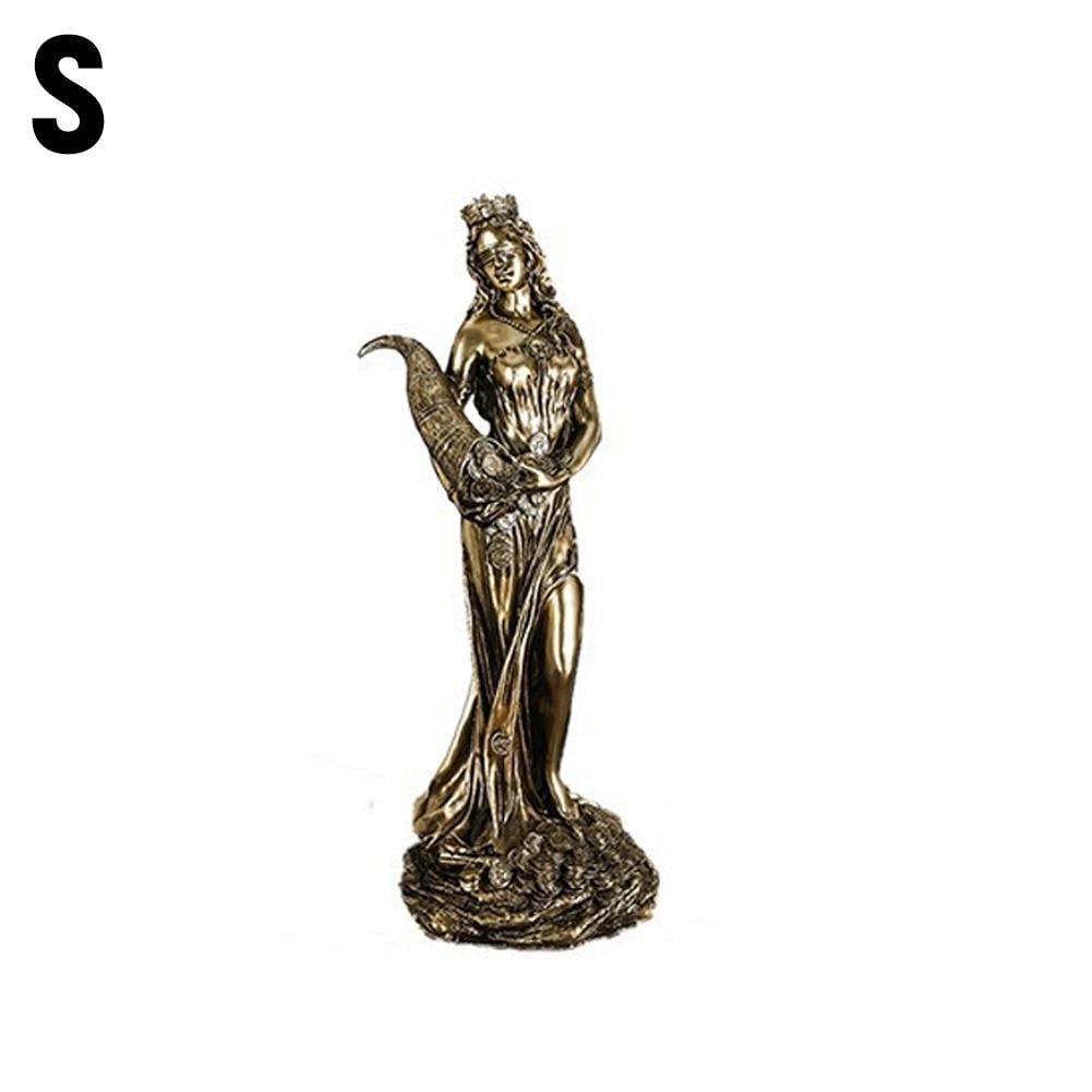 Lucky God Statue Resin Sculpture 8.5 Inch Feng Shui Wealth Deity Figurine For Home Office Garden Decor Weatherproof Indoor Outdoor Gift