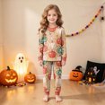 thumbnail image 2 of NOLDARES Toddler Girls Boys Halloween Pumpkin Pajamas Cotton Pjs for Boy Jammies Little Kids Sleepwear Clothes Sets(Red,8-9 Y), 2 of 9