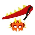 thumbnail image 4 of Conjuntos de máscaras de cola de dinosaurio Disfraz de dragón para Juegos de imaginación Decoración de ropa Máscara de dragón Disfraces para Rojo Fernando Disfraz de juego de simulación, 4 of 8
