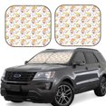 thumbnail image 2 of Daiia Cute Gnome Summer 2PCS Car Windshield Sun Shade, Foldable Sun Shield for Car Front Window, Auto Sun Blocker Visor Protector Universal for Truck SUV Pickup-Medium, 2 of 7
