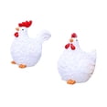 thumbnail image 2 of Figuras en miniatura de pollo 2x Decoración de la forma de flores Resina Decoración decorativa Decoración Estatuas de jardín para el porche para el, 2 of 8