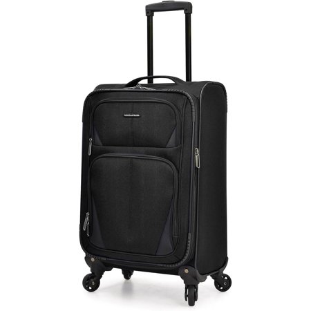 Open Box U.S. Traveler Aviron Bay Softside Luggage Spinner Wheels 22" US08125K23 - Black