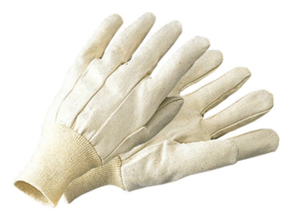 Sold by Dozen - One Size Medium 8oz Cotton / Polyester Canvas Gloves 