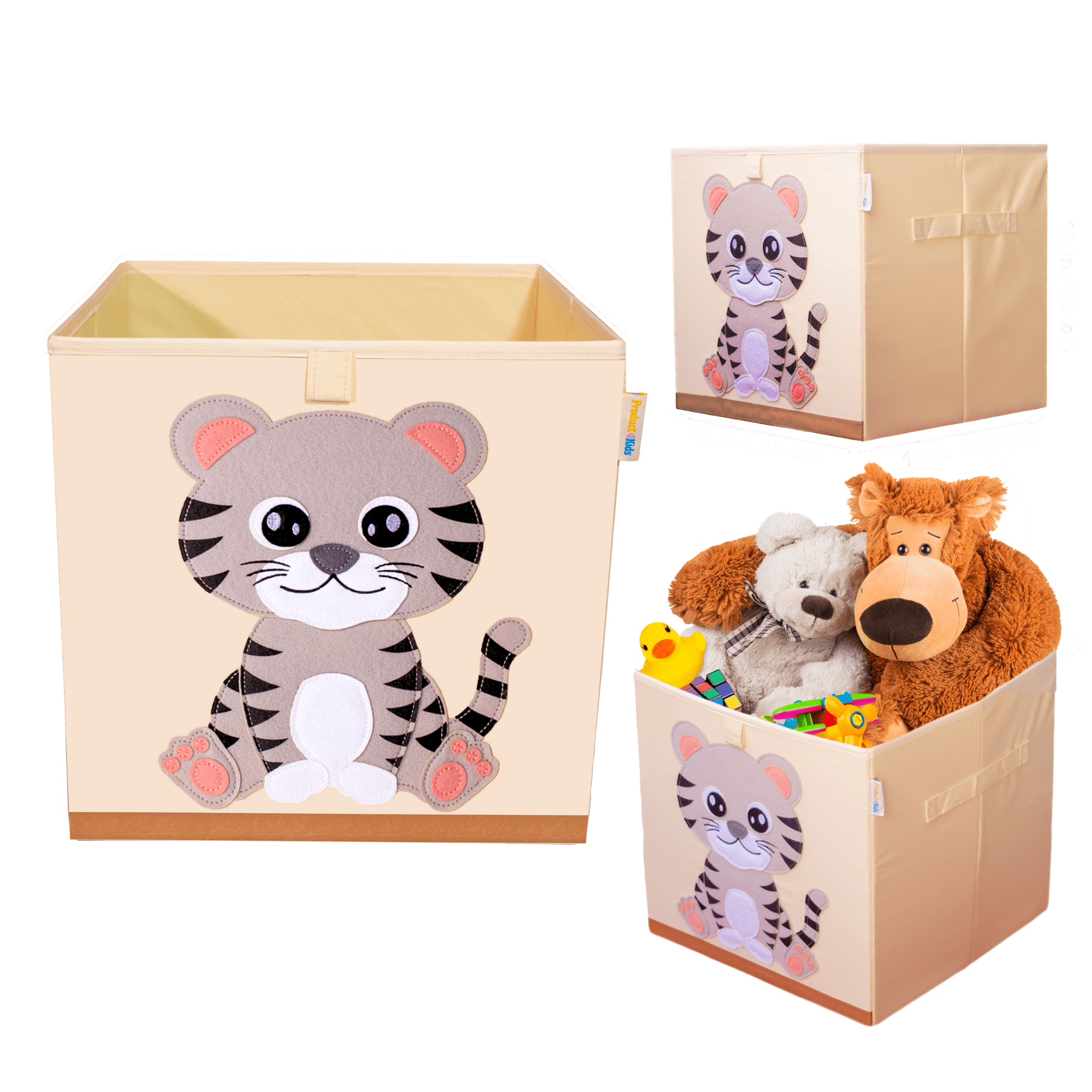 Product 4 Kids Children's Foldable Canvas Storage Cube Box, Washable