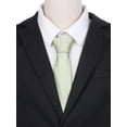 thumbnail image 4 of Corbatas de hombre INSPIRE CHIC para el Día del Padre, de color sólido, clásicas y texturizadas, para bodas formales, talla única, verde pastel, 4 of 4