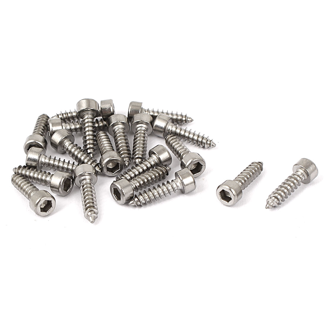 Uxcell M3x12mm Stainless Steel Hex Socket Cap Head Self Tapping Screws