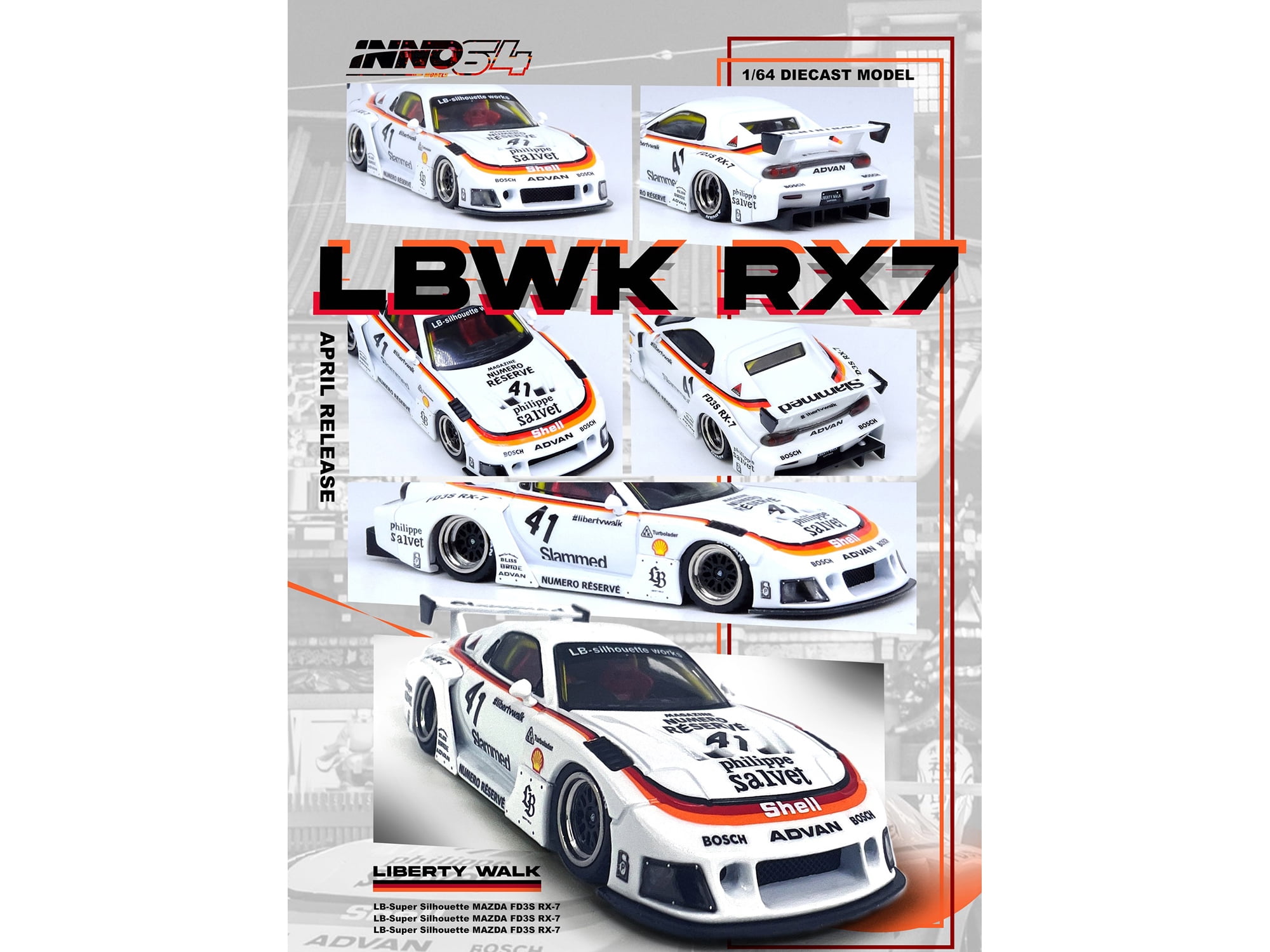 Inno64 Mazda RX7 (FD35) LB-Super Silhouette - Numero Reserve Inno64 Mazda RX7 (FD35) LB-Super Silhouette - Numero Reserve