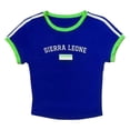 thumbnail image 3 of Trendfront Womens Sierra Leone Letter Print Tee Raglan Short Sleeve Flag Graphic Summer Top Casual Sporty Activewear Crew Neck Raglan Shirt, 3 of 3