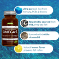 Igennus Omega3 Wild Fish Oil & Vitamin D3, High Strength Omega3 EPA