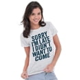 thumbnail image 4 of I Didn't Want to Come Introvert Funny Womens Fitted Plus Size Graphic Tee Brisco Brands 2X, 4 of 4