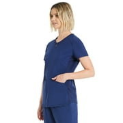 Scrubstar Women's Antimicrobial Premium Performance Notch Neck Top, Sizes XS-3XL