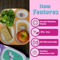 thumbnail image 2 of Plato de Cena de Melamina 4E's Novelty Princesa Unicornio Vida Marina Gato para Niños y Niñas, 2 of 9