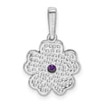 thumbnail image 3 of Sterling Silver Rhodium-plated Amethyst and Enamel Pendant, 3 of 4